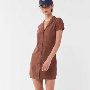 Urban Outfitters - brown shirt dress